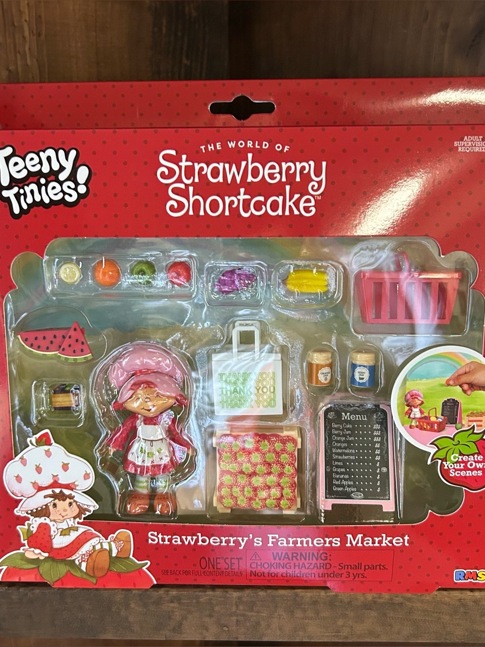 Teeny Tinies Strawberry Shortcake Farmers Market Mini Figures Playset 20pc NIB